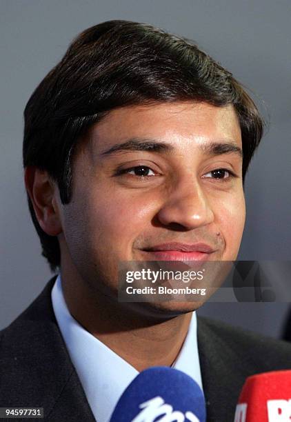 Mittal Steel Co. President and Chief Financial Officer Aditya Mittal, speaks to journalists after a press conference in Luxembourg, Monday, June 26,...