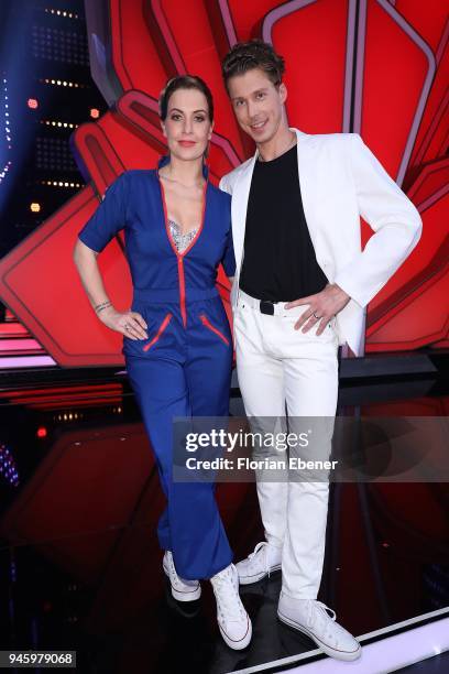 Charlotte Wuerdig and Valentin Lusin during the 4th show of the 11th season of the television competition 'Let's Dance' on April 13, 2018 in Cologne,...