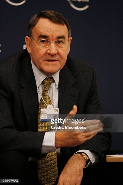 Paul Skinner, chairman of Rio Tinto Plc, takes part in a panel discussion at the World Economic Forum in Davos, Switzerland, Saturday, Jan 27, 2007.