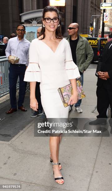 Actress Bridget Moynahan is seen on April 13, 2018 in New York City.