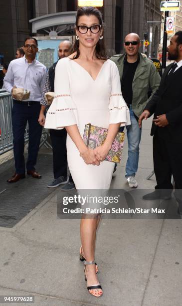 Actress Bridget Moynahan is seen on April 13, 2018 in New York City.