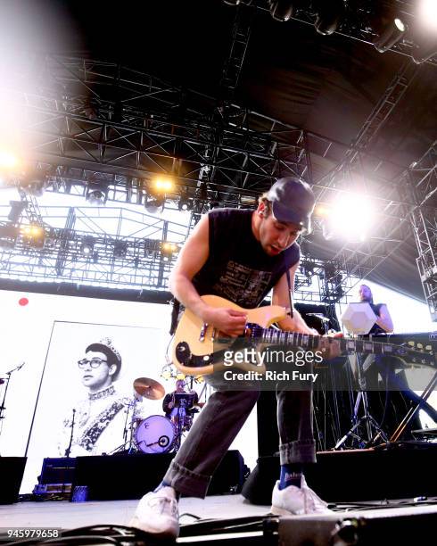 Jack Antonoff of Bleachers performs onstage during the 2018 Coachella Valley Music And Arts Festival at the Empire Polo Field on April 13, 2018 in...