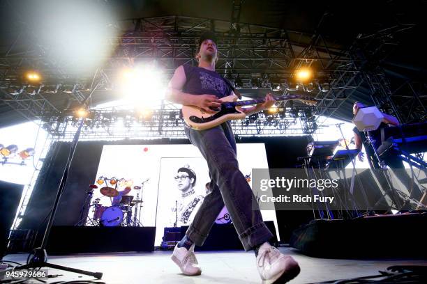 Jack Antonoff of Bleachers performs onstage during the 2018 Coachella Valley Music And Arts Festival at the Empire Polo Field on April 13, 2018 in...