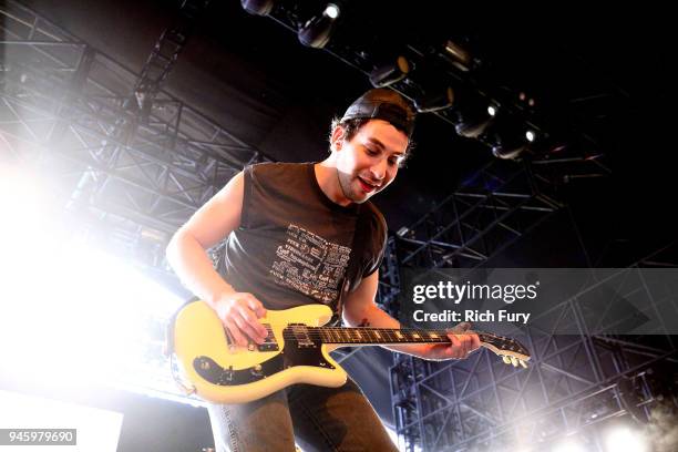 Jack Antonoff of Bleachers performs onstage during the 2018 Coachella Valley Music And Arts Festival at the Empire Polo Field on April 13, 2018 in...