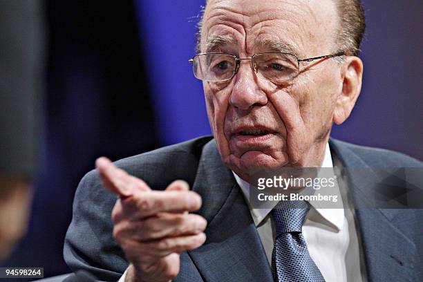 Rupert Murdoch, chairman and chief executive officer of News Corp., speaks during the Clinton Global Initiative in New York, U.S., on Friday, Sept....