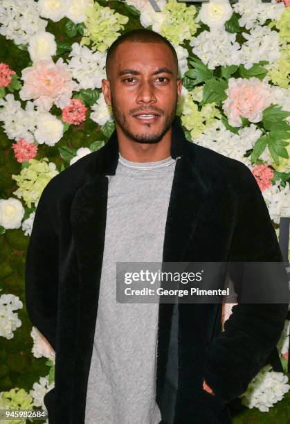 Sunnery James attends a personal appearance at Holt Renfrew flagship store on April 13, 2018 in Toronto, Canada.