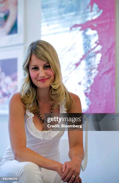 Amy Smith-Stewart, owner of Smith-Stewart Gallery, poses in her space, located at 53 Stanton Street on the Lower East Side of New York, Saturday,...