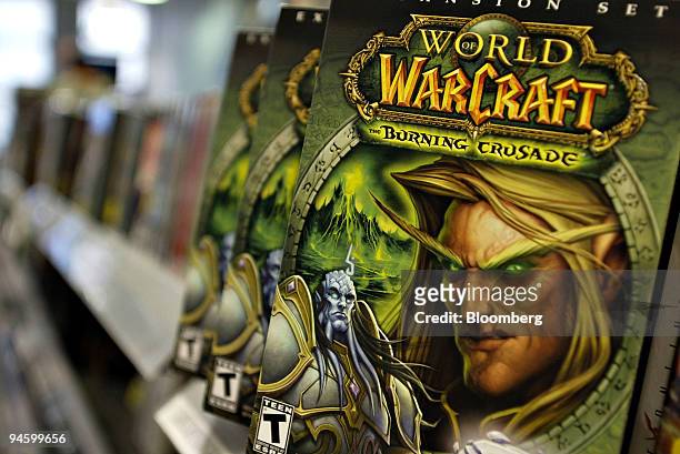 Copies of the 'World of Warcraft' computer video game sit on display inside a Best Buy store in New York, Friday, May 11,2007. Nvidia Corp. Shares...