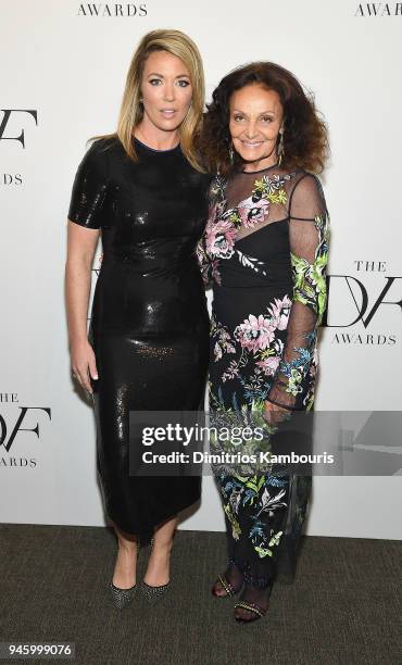 Brooke Baldwin and Diane Von Furstenberg attend The 2018 DVF Awards at United Nations on April 13, 2018 in New York City.