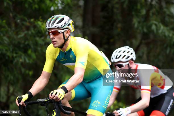 Alexander Edmondson of Australia competes during the Men's Road Race on day 10 of the Gold Coast 2018 Commonwealth Games at Currumbin Beachfront on...