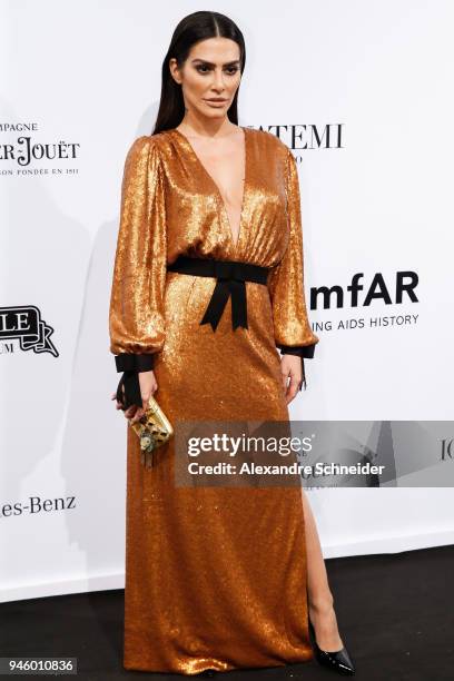 Cleo Pires attends the 2018 amfAR Gala Sao Paulo at the home of Dinho Diniz on April 13, 2018 in Sao Paulo, Brazil.
