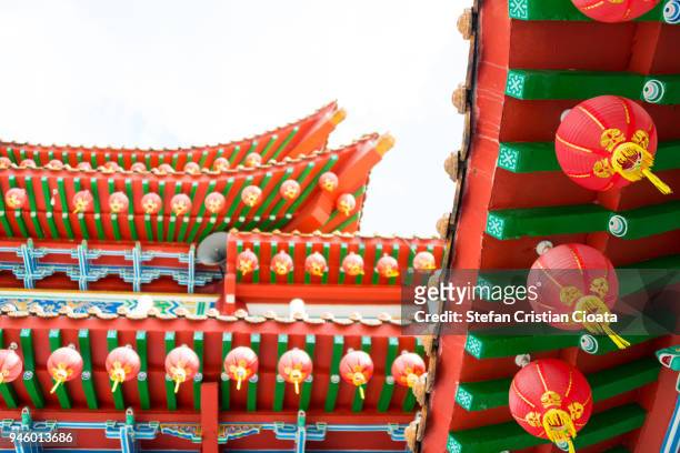 chinese lanterns at thean hou temple, kuala lumpur malaysia - thean hou stock pictures, royalty-free photos & images