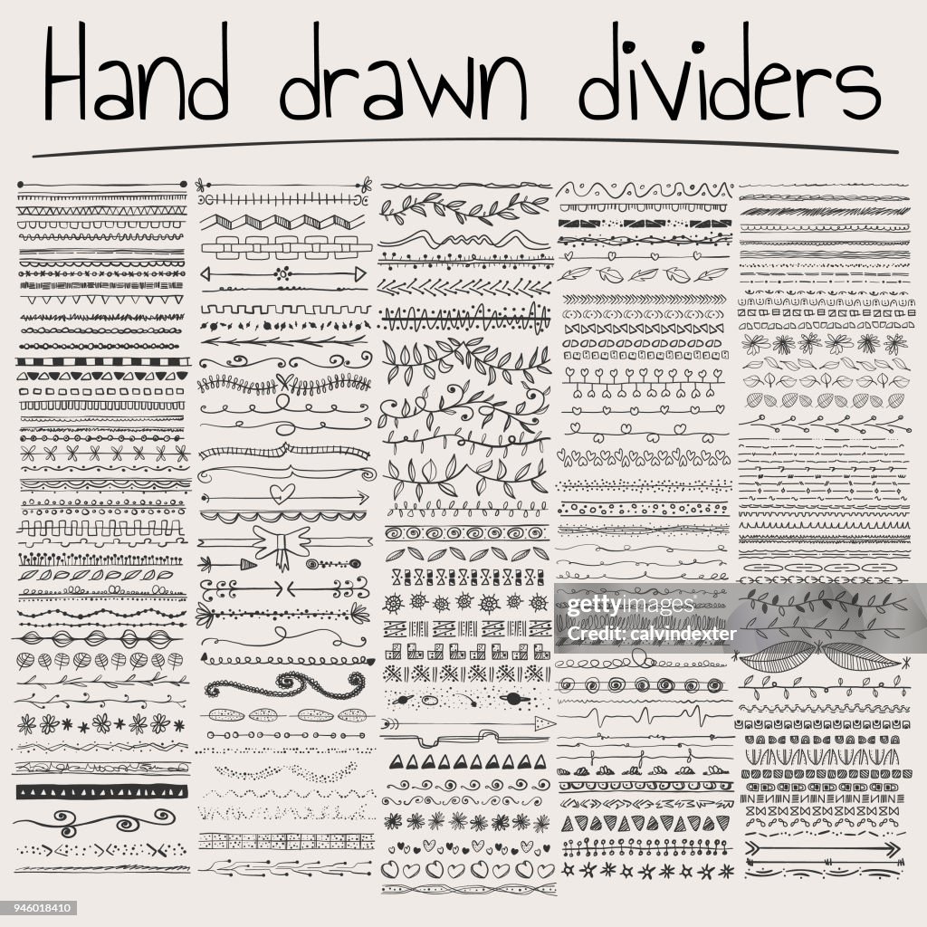 Divisores de dibujo a mano