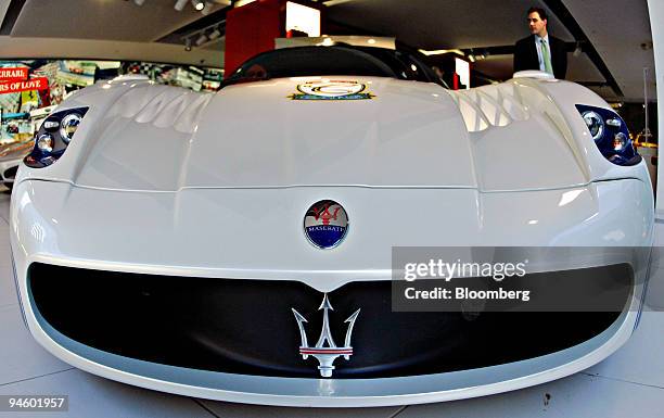 Maserati MC-12 sits on display at the Ferrari/Maserati showroom in New York, Thursday, November 2, 2006.
