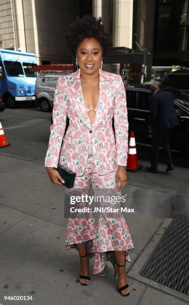 Phoebe Robinson is seen on April 13, 2018 in New York City.