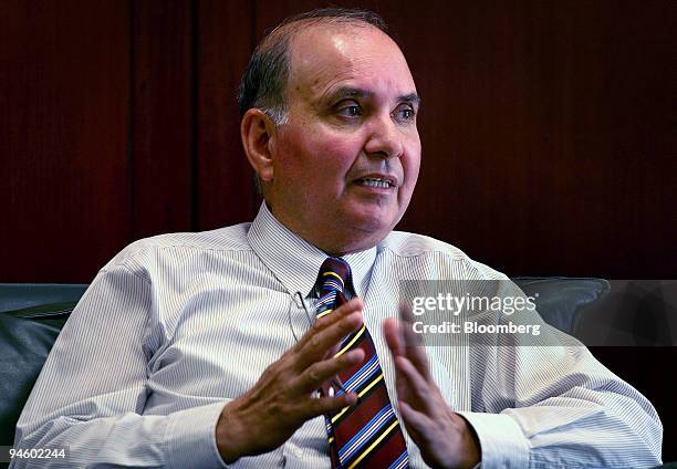 Parvez Ghias, chief executive officer of Indus Motor Company Ltd., speaks during an interview in his office in Karachi, Pakistan, on Thursday, May...