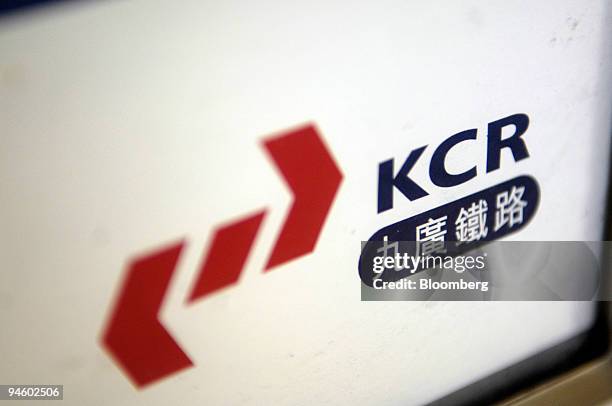 The Kowloon-Canton Railway Corp. Logo is displayed at a station in Hong Kong, China, on Sunday, Oct. 7, 2007. Independent shareholders of MTR Corp....