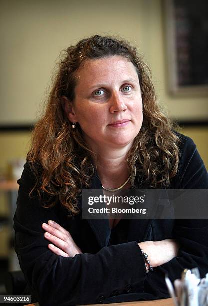 Angela Hartnett poses during an interview in London, on Wednesday, May 9, 2007. Michelin stars are the awards most valued by London chefs and...