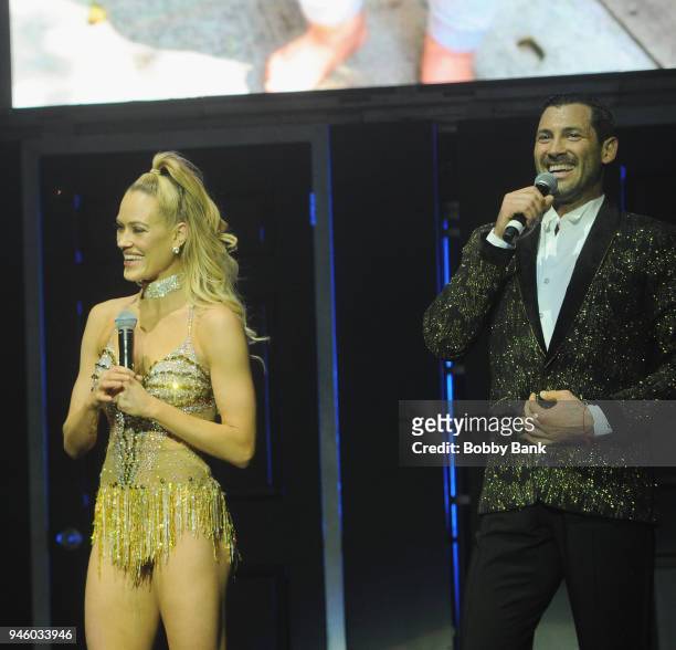 Maksim "Maks" Chmerkovskiy and his wife Peta Murgatroyd perform at the Maks, Val, & Peta Live On Tour: "Confidential" at Mayo Performing Arts Center...
