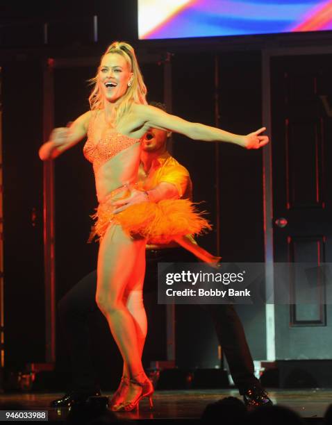 Peta Murgatroyd performs at the Maks, Val, & Peta Live On Tour: "Confidential" at Mayo Performing Arts Center on April 13, 2018 in Morristown, New...