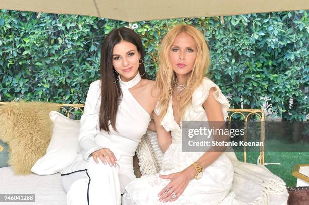 Victoria Justice and Rachel Zoe attend ZOEasis 2018 at Parker Palm Springs on April 13, 2018 in Palm Springs, California.