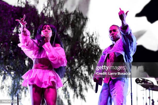 And Kendrick Lamar perform onstage during the 2018 Coachella Valley Music And Arts Festival at the Empire Polo Field on April 13, 2018 in Indio,...