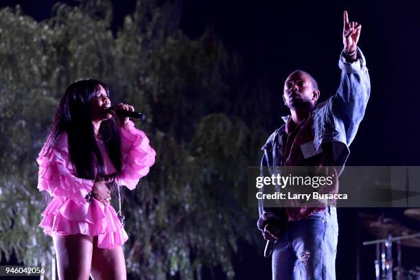 And Kendrick Lamar perform onstage during the 2018 Coachella Valley Music And Arts Festival at the Empire Polo Field on April 13, 2018 in Indio,...