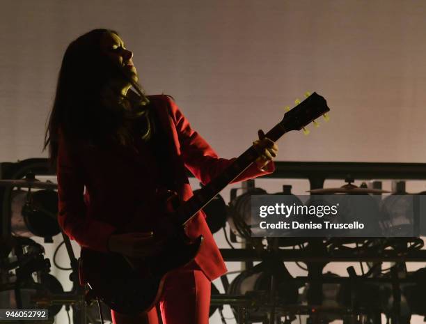 Singer Danielle Haim of the musical group Haim performs in the newly renovated Pearl Concert Theater at Palms Casino Resort on April 13, 2018 in Las...