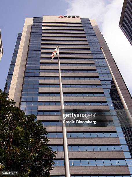 Mitsubishi Heavy Industries Ltd. Headquarters towers above the street in Tokyo, Tuesday, October 31, 2006.