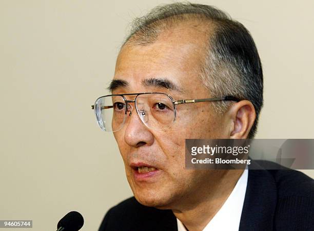 Mitsubishi Heavy Industries Ltd. Executive Vice President Hiroshi Kan speaks to the media at a news conference in Tokyo, Tuesday, October 31, 2006.
