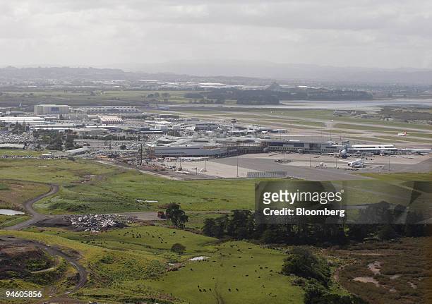 Planes are parked on the tarmac of Auckland International Airport in Auckland, New Zealand, on Thursday, Oct. 4, 2007. Canada Pension Plan Investment...