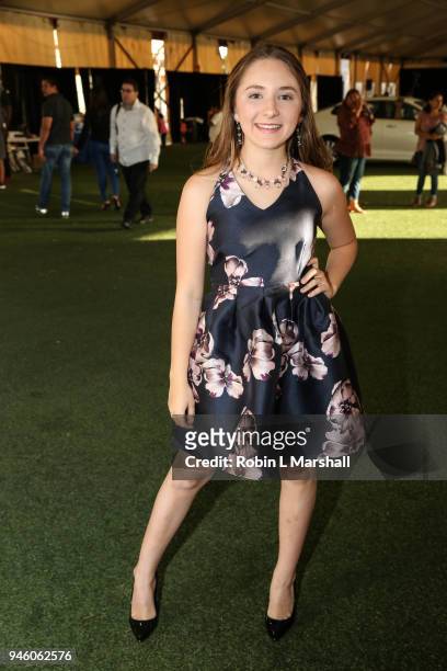 Zoe Etzweiler attends the 12th Annual Santee High School Fashion Show at Los Angeles Trade Technical College on April 13, 2018 in Los Angeles,...