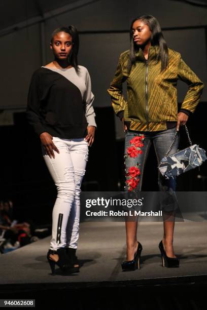 Models walk the runway at 12th Annual Santee High School Fashion Show at Los Angeles Trade Technical College on April 13, 2018 in Los Angeles,...