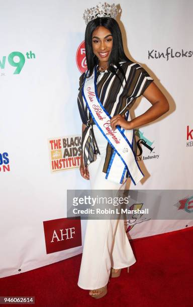 Jazmine Graham, Miss Black California USA attends the 12th Annual Santee High School Fashion Show at Los Angeles Trade Technical College on April 13,...