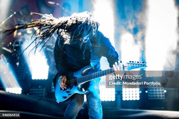 James Shaffer, guitarist of american nu metal band Korn, performs at Alcatraz. Milan , march 12, 2017