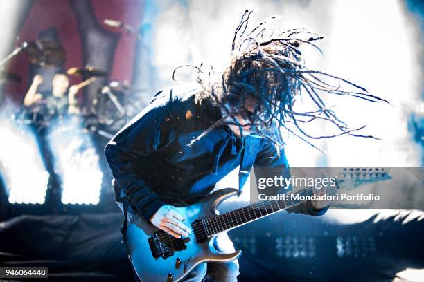 James Shaffer, guitarist of american nu metal band Korn, performs at Alcatraz. Milan , march 12, 2017