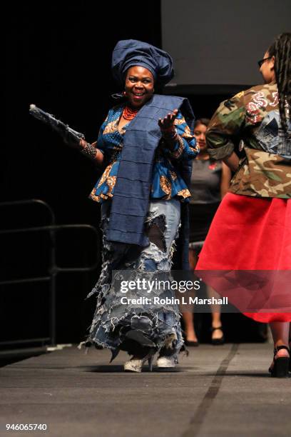 Models walk the runway at 12th Annual Santee High School Fashion Show at Los Angeles Trade Technical College on April 13, 2018 in Los Angeles,...