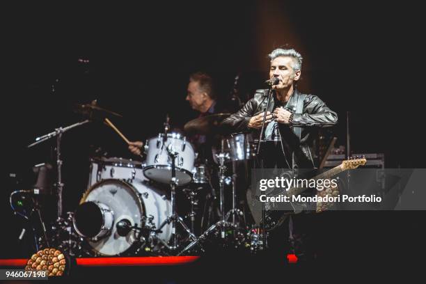 Italian rock singer Ligabue performs at Mediolanum Forum di Assago durin the concert to celebrate his 57th birthday. Milan , march 13, 2017