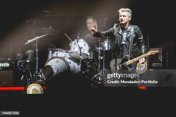 Italian rock singer Ligabue performs at Mediolanum Forum di Assago durin the concert to celebrate his 57th birthday. Milan , march 13, 2017