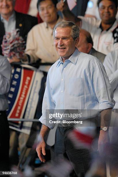 President George W. Bush speaks during a get-out-the-vote rally on Monday, October 30, 2006 in Sugar Land, Texas. Sekula-Gibbs is running against...