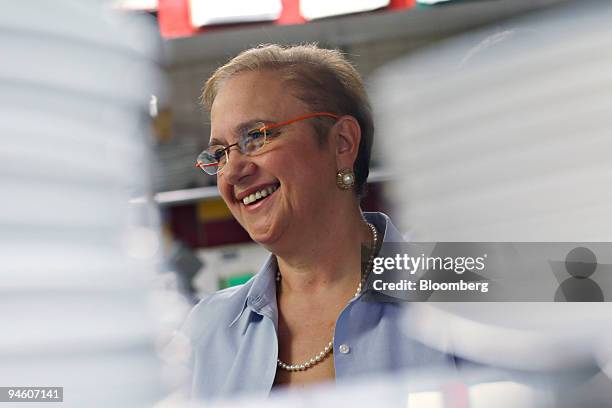 Chef Lidia Bastianich smiles as she prepares a dish in the kitchen of Felidia Restaurant in New York, U.S., on Tuesday, Oct. 2, 2007. Bastianich once...