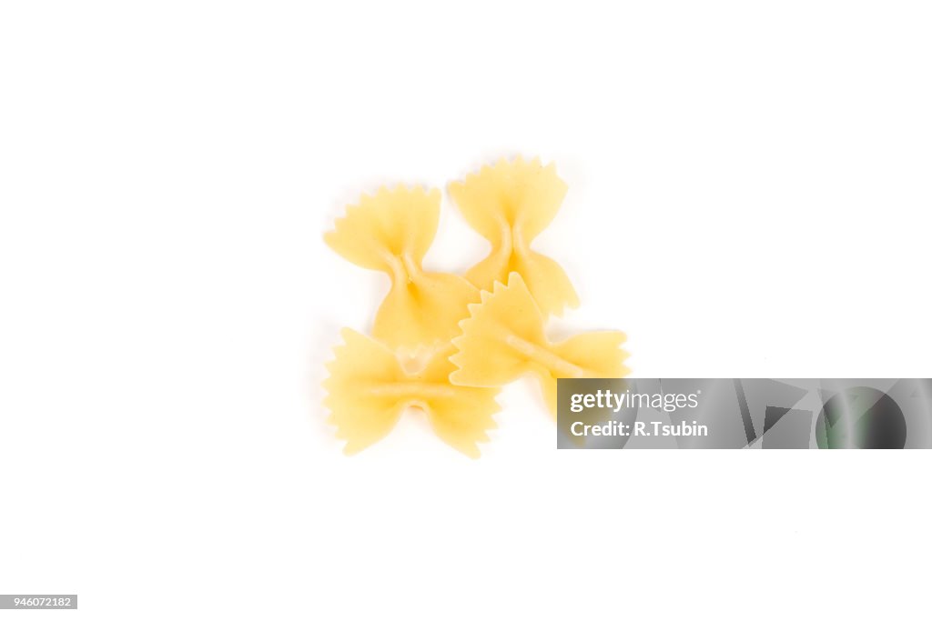 Uncooked italian pasta