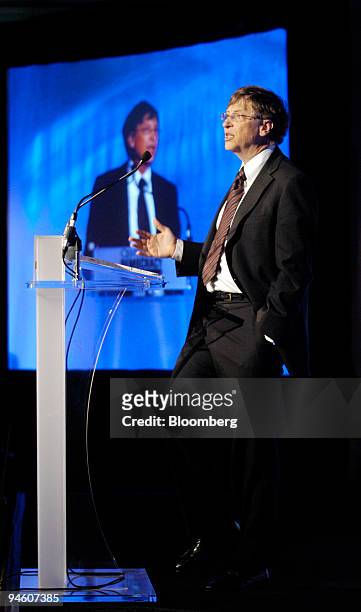 Microsoft Corp. Chairman Bill Gates speaks at the Center For Democracy and Technology's 2007 Gala Dinner in Washington, D.C. On Wednesday, March 7,...