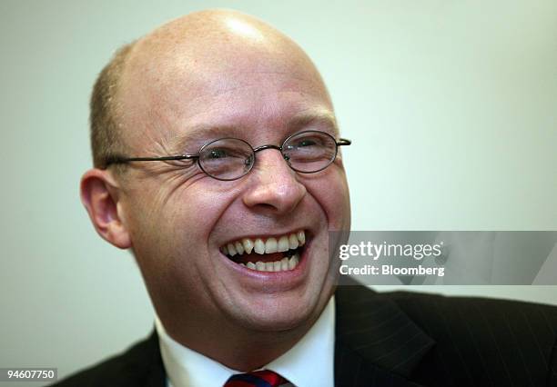 Liam Byrne, Minister of State for Immigration, Citizenship and Nationality, reacts during an interview at the Home Office in Westminster, UK,...