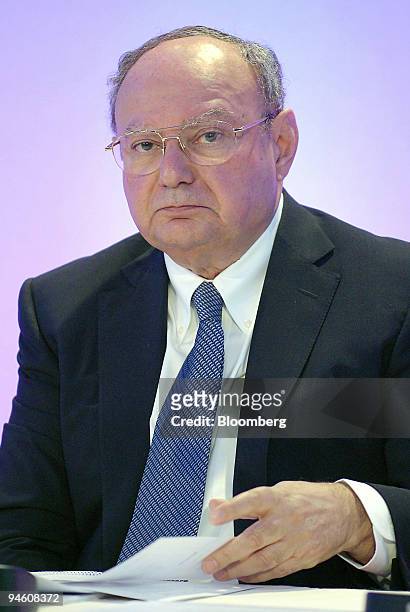 Jacques Espinasse, Vivendi chief financial officer listens during the quarterly financial results announcement in Paris, France, Wednesday, March 7,...