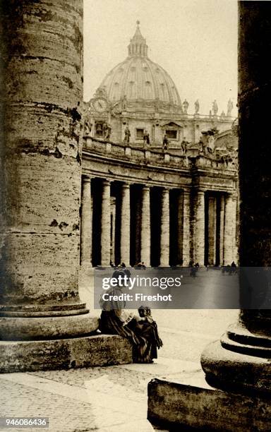 Historical Geography. 1900. In the colonnade of S. Peter's, the Mecca of half Christendom, this Roman mother loves to sit and listen to the soft...