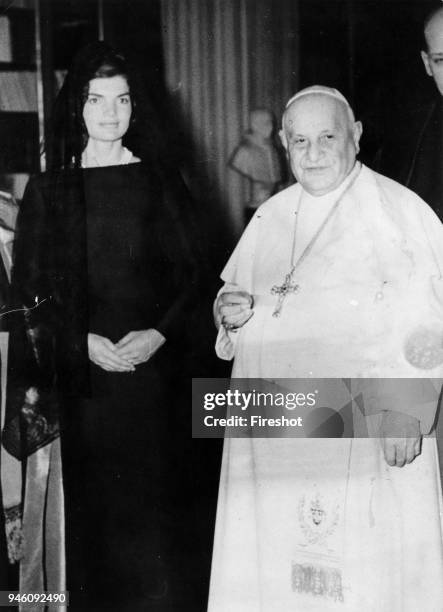 Rome March 11, 1962 Pope John XXIII receives in audience Jacqueline Kennedy. Pope John XXIII, Ioannes XXIII), born Angelo Giuseppe Roncalli 25...