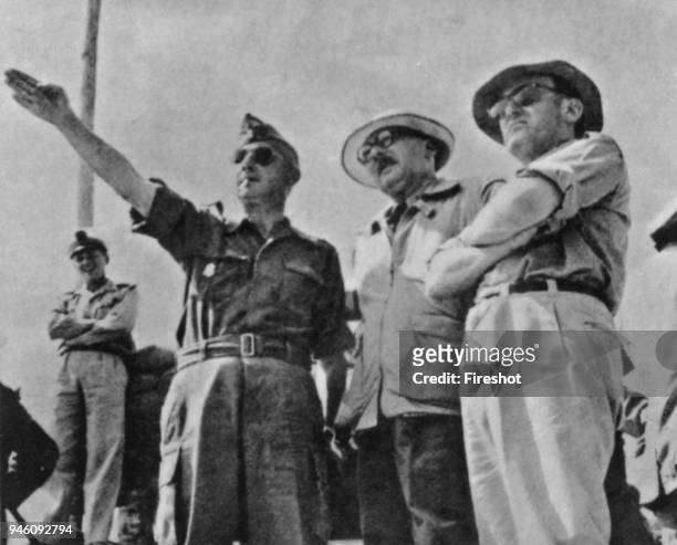 Battle of Diem Bien Phu 1954-Dien Bien Phu, French Minister of Colonialism, Letourneau and French Minister of Defense, Plevenne went to inspect the...