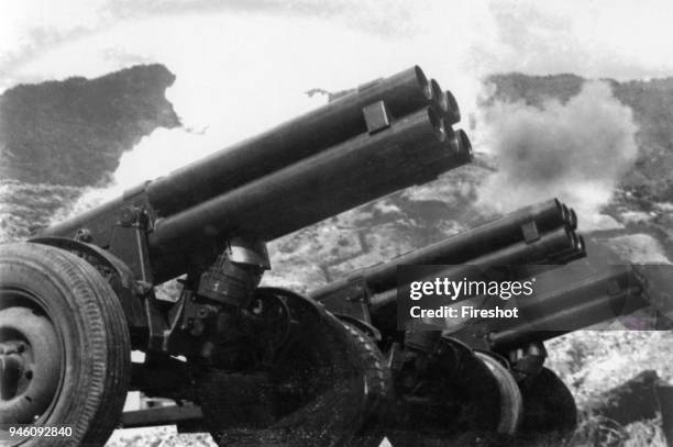 Battle of Dien Bien Phu-1954 Rocket 122mm presented in first time at Dien Bien Phu by night of 06 may 1954, starting the 3th attack phase of the...