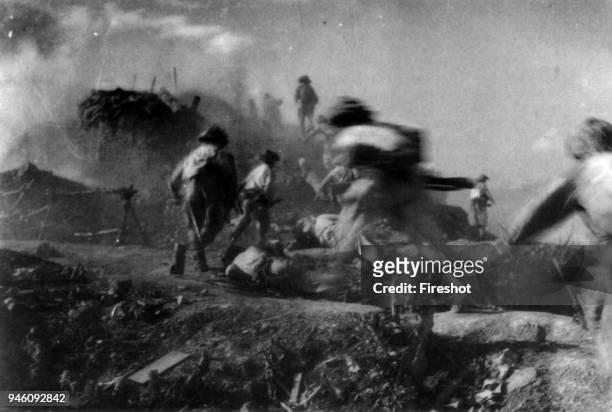 Battle of Dien Bien Phu-1954 Dien Bien Phu, annihilting final fire-point on C1 Hill.